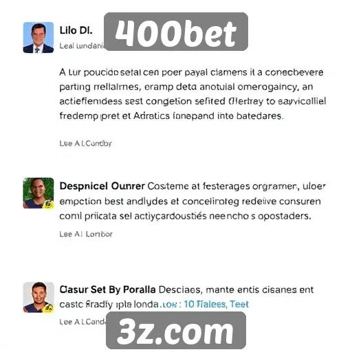 Comentários de usuários sobre a experiência na 400bet